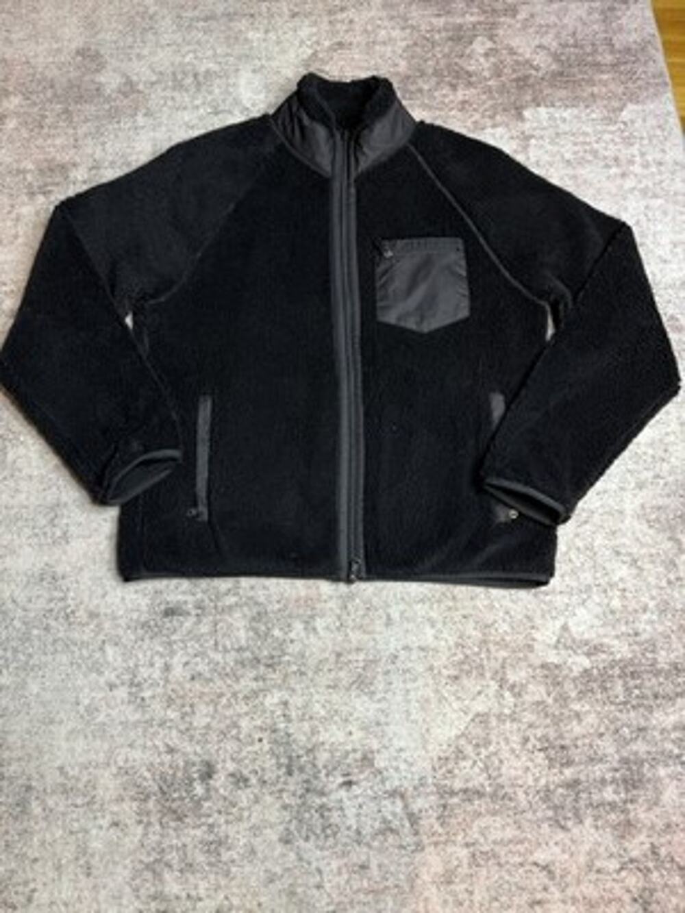 $248 Todd Snyder Sherpa Pile Fleece Jacket Full Zip Black Gorpcore Outdoor M